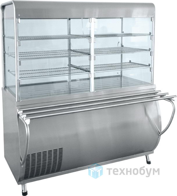 Прилавок-витрина холодильный ABAT «Патша» ПВВ-70М-С-ОК